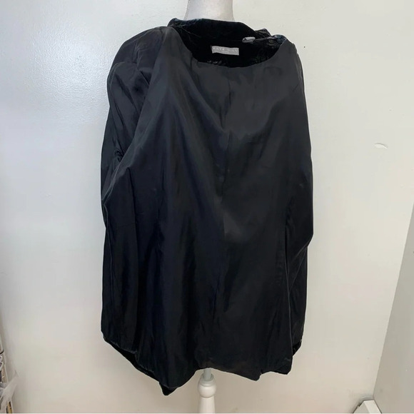 Kate Hill Velvet Coat 20W Black Blue Floral Pockets Boho Witchy Holiday Gothic - Picture 10 of 14